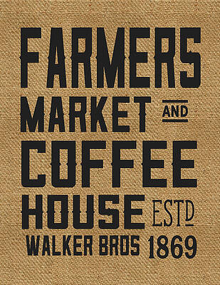 Wall Art - Mixed Media - Farmers Market Coffee House by Marcee Duggar