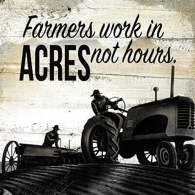 Wall Art - Drawing - Farmers Work In Acres by N/a