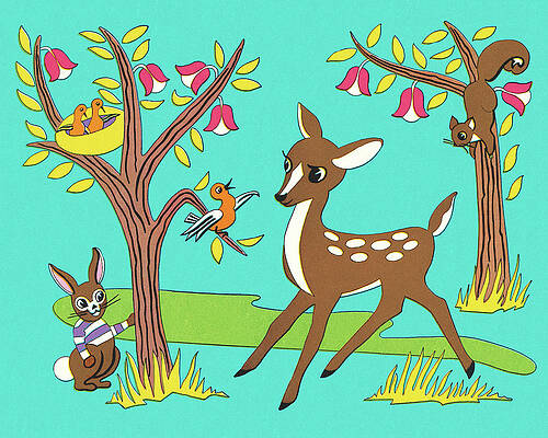 Scandinavian Forest Animals Set Hand Drawn Stock Illustration 782966017   Shutterstock