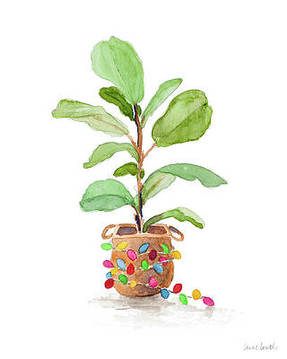 Wall Art - Mixed Media - Fiddle Fig Tree II by Lanie Loreth