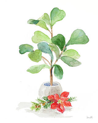 Wall Art - Mixed Media - Fiddle Fig Tree IIi by Lanie Loreth