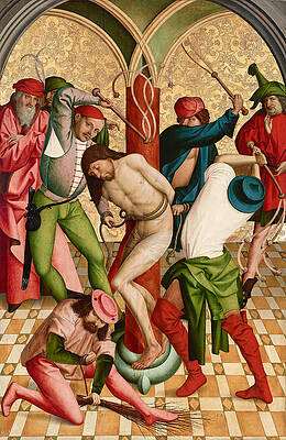 Flagellation of Christ Print by Rueland Frueauf the Elder