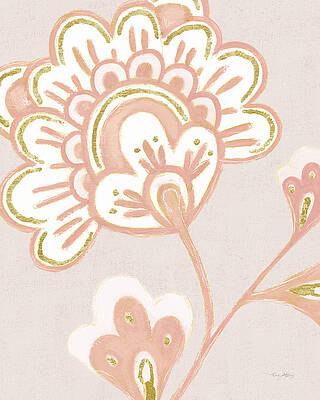 Wall Art - Painting - Flora Chinoiserie Vi Textured Terra by Emily Adams