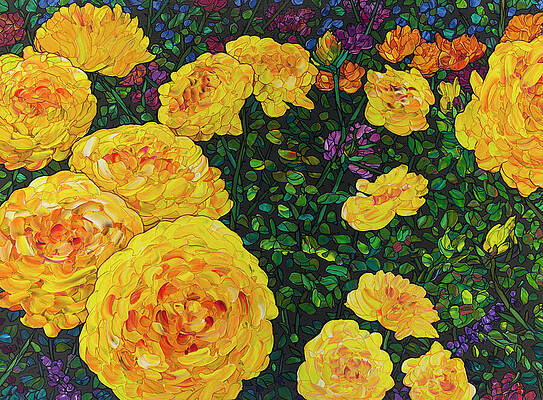Floral Interpretation - Rosebush by James W Johnson Floral Interpretation - Rosebush by James W Johnson