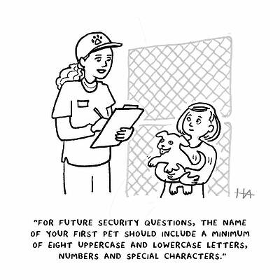 Wall Art - Drawing - For Future Security Questions, The Name Of Your First Pet by Hilary Allison