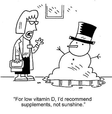 Wall Art - Drawing - For Low Vitamin D, I'd Recommend Supplements, Not Sunshine by Scott Nickel