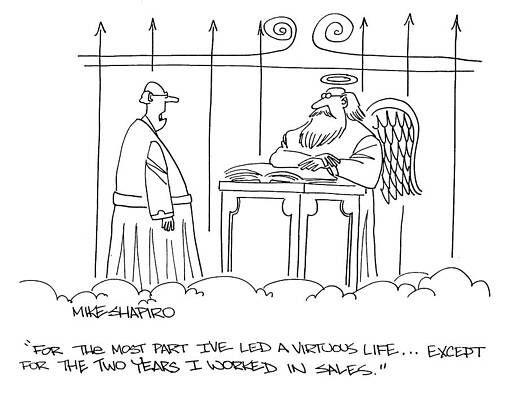 Wall Art - Drawing - For The Most Part I've Led A Virtuous Life...except For by Mike Shapiro
