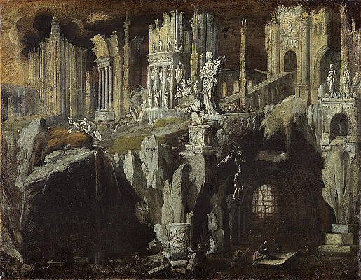 Wall Art - Painting - Francois de Nome -Metz, ca. 1593-Naples, after 1644-. Daniel in the Lion's Den -1624-. Oil on can... by Francois de Nome -1593-1644-