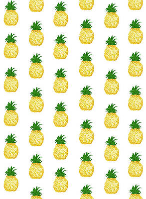 Wall Art - Painting - Fresh Pineapple Pattern by Patricia Pinto
