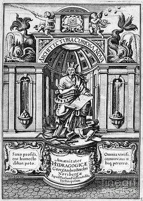 Wall Art - Drawing - Front Page Of Architectura Curiosa by Print Collector