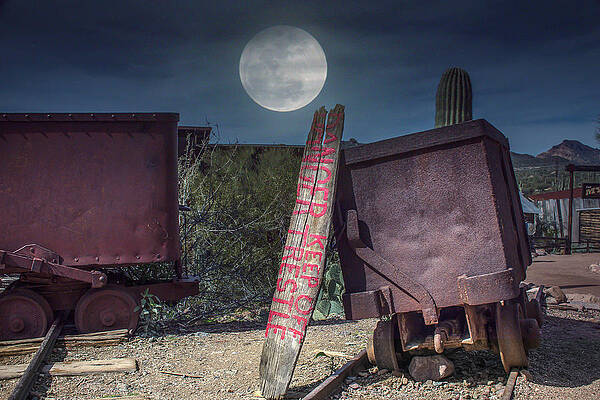 Wall Art - Photograph - Full moon mining by Darrell Foster