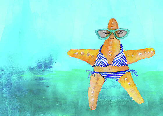 Wall Art - Painting - Fun Under The Sea I by Lanie Loreth