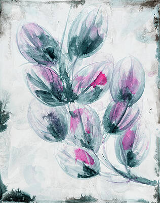Wall Art - Painting - Fuschia Splash 2 by Li Bo