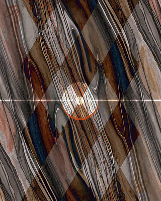 Wall Art - Mixed Media - Geometric Abstract - Modern Abstract - Geometric Pattern - Pattern Design - Brown - Wood Grains by Studio Grafiikka