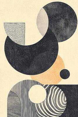 Wall Art - Photograph - Geometric Art with Circles and Patterns by Melloi Art Prints