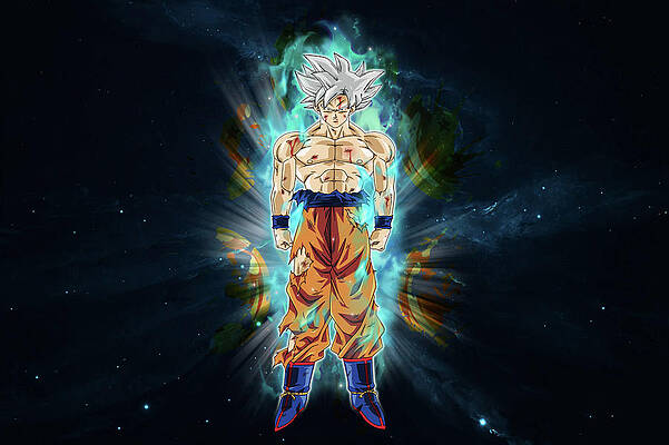 Wall Art - Drawing - Goku Ultra Instinct by Jason Stonebanks