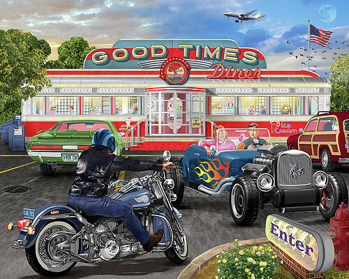 American Diner Paintings Fine Art America