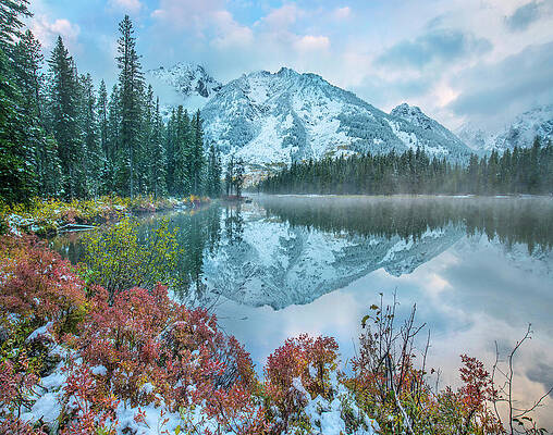 Wall Art - Photograph - Grand Tetons From String Lake by Tim Fitzharris