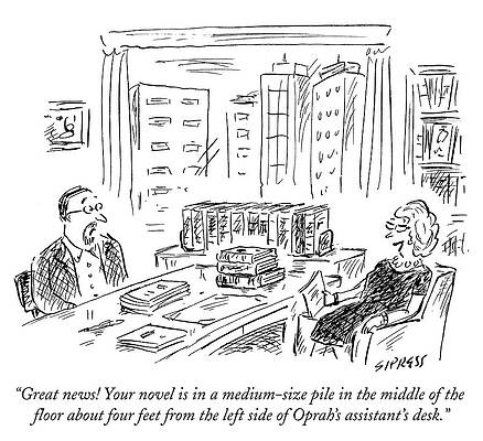 Wall Art - Drawing - Great News Your Novel Is In A Medium-size Pile In by David Sipress