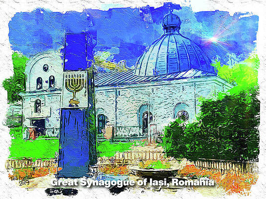 Great Synagogue, Iasi, Romania by Ted Azriel Great Synagogue, Iasi, Romania by Ted Azriel