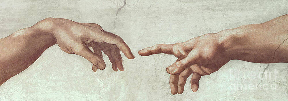 Fingers Touching Paintings Fine Art America