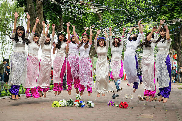 Hanoi Jumping Girls by Ian Robert Knight Hanoi Jumping Girls by Ian Robert Knight