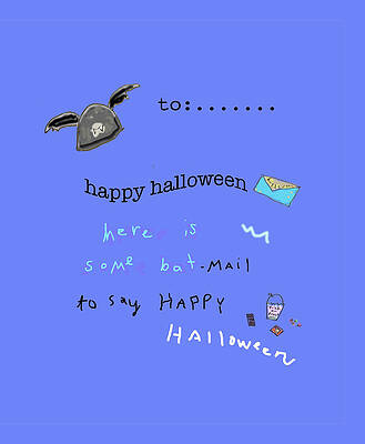 Wall Art - Drawing - Happy Halloween by Ashley Rice
