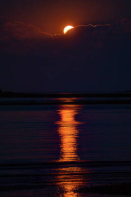 Moon Over Ocean Art Pixels Moon Over Ocean Art Pixels
