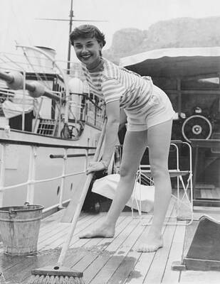 Hepburn Swabs Deck Print by Pictorial Parade