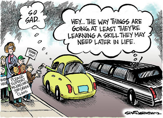 Wall Art - Drawing - Hey... The Way Things Are Going, At Least They're Learning by Jesse Springer