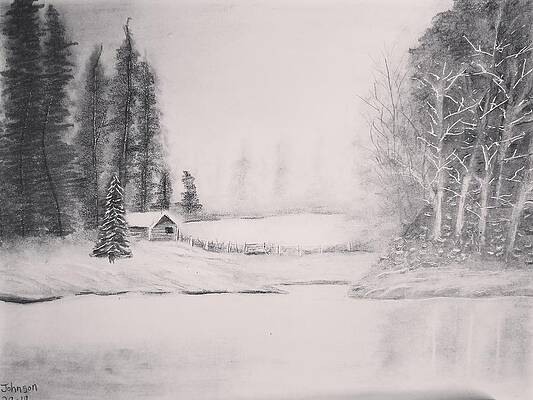 Wall Art - Drawing - Hideaway  by Cathy Johnson