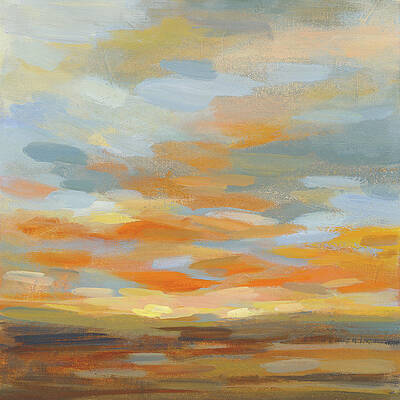 Wall Art - Painting - High Desert Sky II Blue by Silvia Vassileva