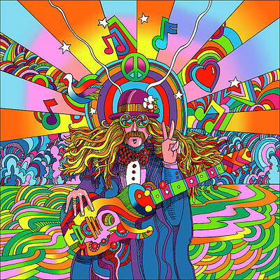 Hippie wall painting hot sale