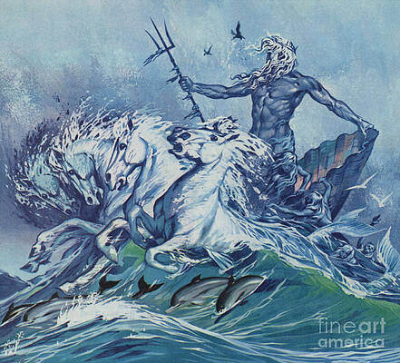 King Neptune Paintings Pixels
