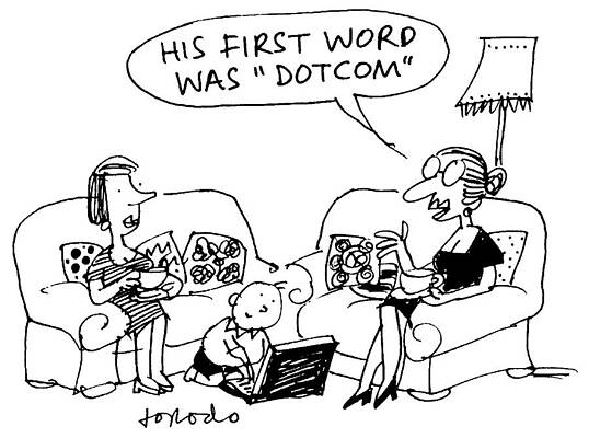 Wall Art - Drawing - His First Word Was 'dotcom by Jorodo