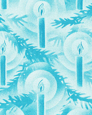 Wall Art - Drawing - Holiday candle pattern by CSA Images
