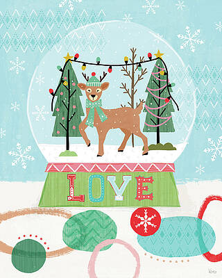 Wall Art - Drawing - Holiday Love II by Veronique Charron