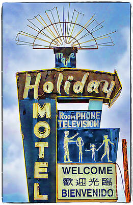 Wall Art - Photograph - Holiday Motel by Lenore Locken