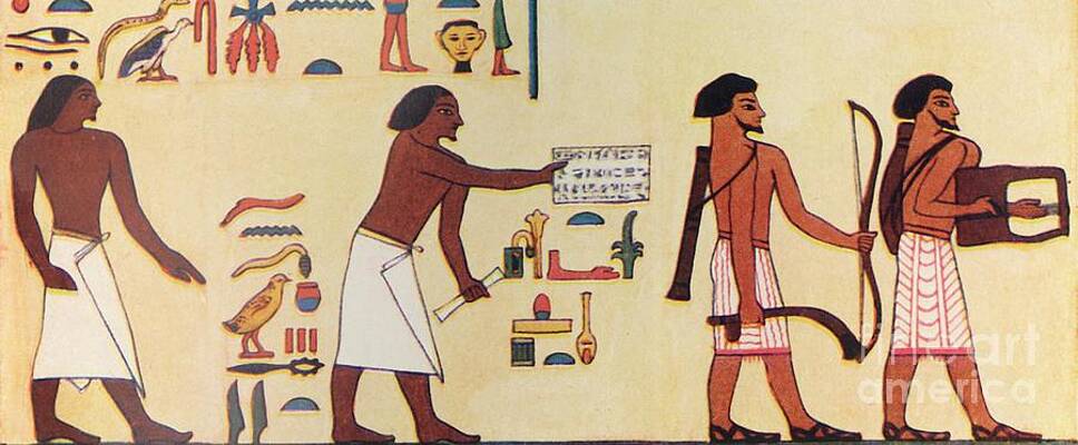 How An Ancient Egyptian Painted Print by Print Collector
