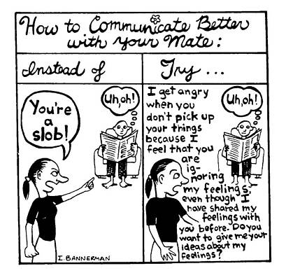 Wall Art - Drawing - How To Communicate Better With Your Mate by Isabella Bannerman