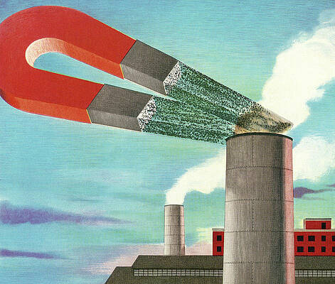 factory pollution drawing