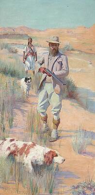 Wall Art - Painting - Hunter In North Africa by Charles James Theriat