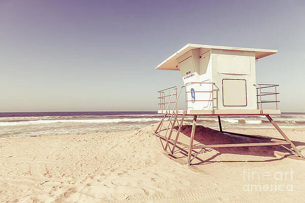 Lifeguard Stand And Surfboard At Ventura Pier Photograph By Ken Wolter  Pixels