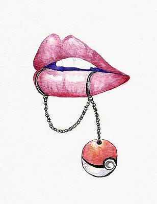 Lips Biting Fruit Drawing Lip Biting Paintings Fine Art America lip biting paintings fine art america