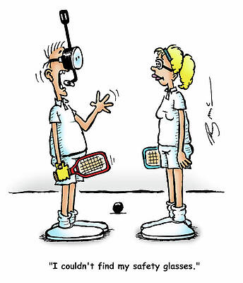 Wall Art - Drawing - I Couldn't Find My Safety Glasses by Randy Mcilwaine