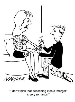 Wall Art - Drawing - I Don't Think That Describing It As A 'merger' Is by Jim Naylor