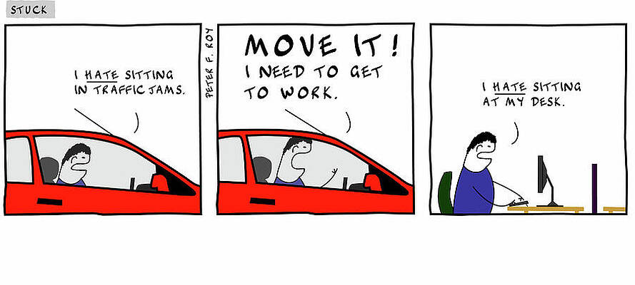 Wall Art - Drawing - I Hate Sitting In Traffic Jams. - 'move It I Need To Get by Peter Roy
