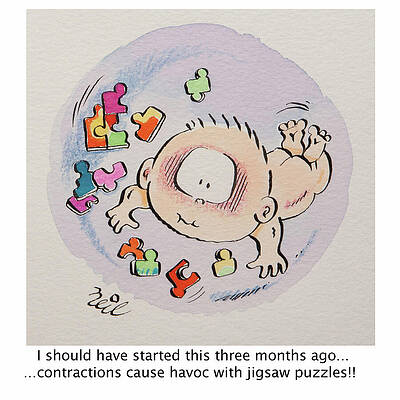 Wall Art - Drawing - I Should Have Started This Three Months Ago....contractions by Neil Matterson