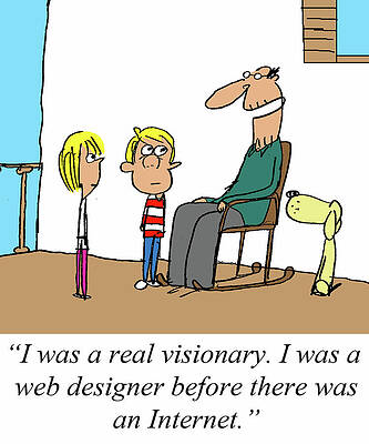 Wall Art - Drawing - I Was Real Visionary. I Was A Web Designer Before There by Larry Lambert
