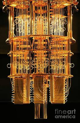 Wall Art - Photograph - Ibm Q Quantum Computer Cryostat by Science Photo Library